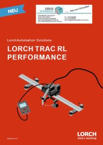 Deckblatt Lorch-Schneider-Trac RL Performance Schweisstraktoren Automation Solutions Schweißgerät